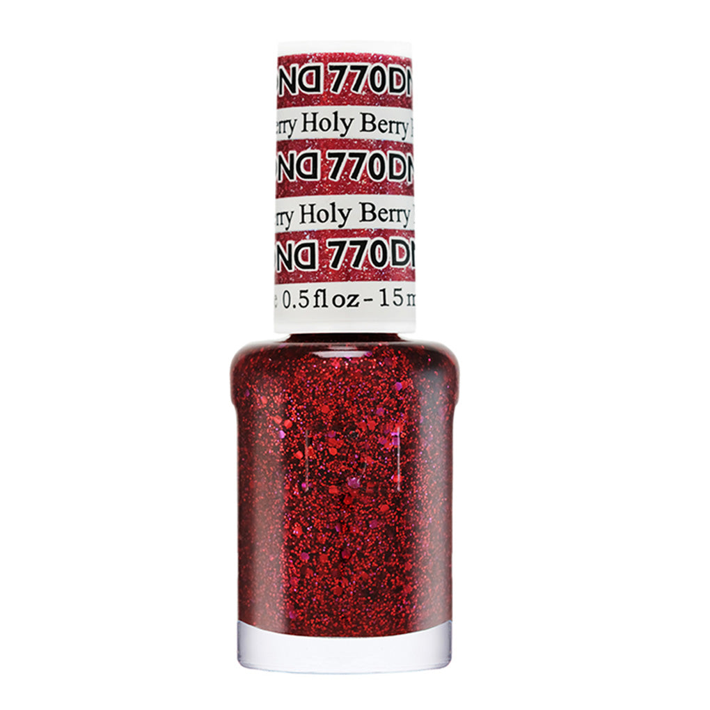 DND Gel Nail Polish Duo - 770 Red Colors - Holy Berry