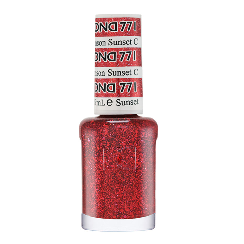 DND Gel Nail Polish Duo - 771 Red Colors - Crimson Sunset