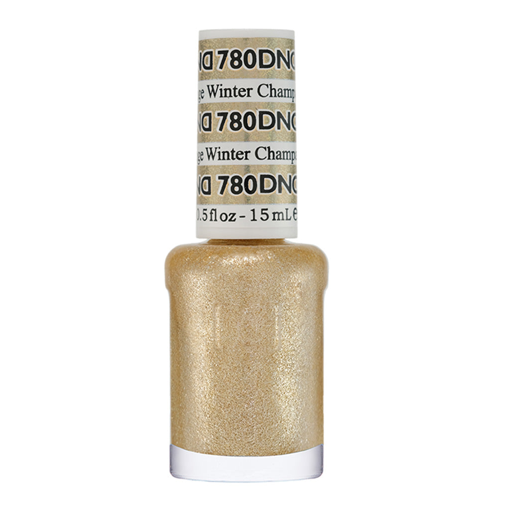 DND Gel Nail Polish Duo - 780 Gold Colors - Champagne Winter