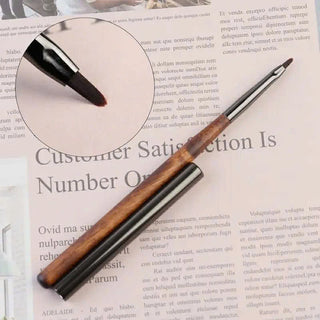 Premium Bamboo Nail Art Brush - Filbert