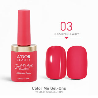 A'DOR HEMA-Free Gel Polish - 03 - Blushing Beauty - 0.4 oz - Color Me Gel-Ons Collection