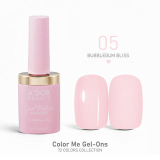 A'DOR HEMA-Free Gel Polish - 05 - Bubblegum Bliss - 0.4 oz - Color Me Gel-Ons Collection
