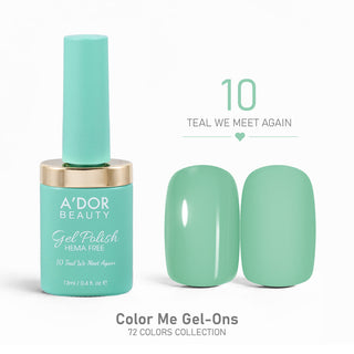 A'DOR HEMA-Free Gel Polish - 10 - Teal We Meet Again - 0.4 oz - Color Me Gel-Ons Collection
