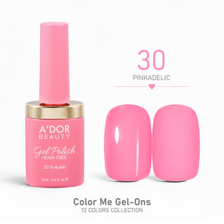 A'DOR HEMA-Free Gel Polish - 30 - Pinkadelic - 0.4 oz - Color Me Gel-Ons Collection
