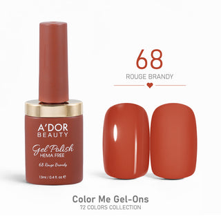 A'DOR HEMA-Free Gel Polish - 68 - Rouge Brandy - 0.4 oz - Color Me Gel-Ons Collection