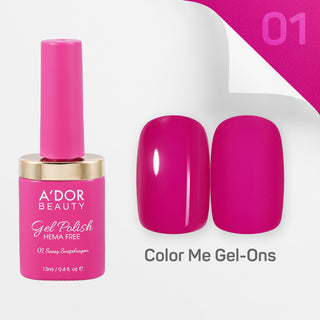 A'DOR HEMA-Free Gel Polish - 01 - Sassy Snapdragon - 0.4 oz - Color Me Gel-Ons Collection