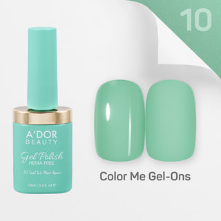 A'DOR HEMA-Free Gel Polish - 10 - Teal We Meet Again - 0.4 oz - Color Me Gel-Ons Collection