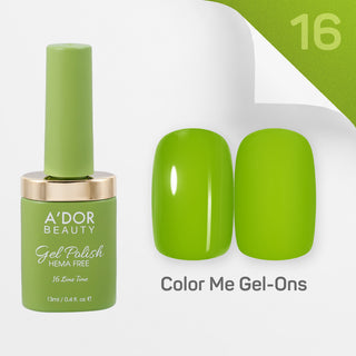 A'DOR HEMA-Free Gel Polish - 16 - Lime Time - 0.4 oz - Color Me Gel-Ons Collection