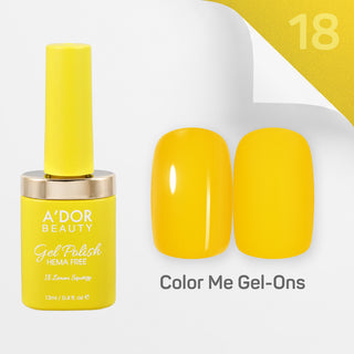 A'DOR HEMA-Free Gel Polish - 18 - Lemon Squeezy - 0.4 oz - Color Me Gel-Ons Collection