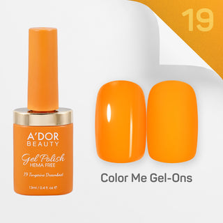 A'DOR HEMA-Free Gel Polish - 19 - Tangerine Dreamboat - 0.4 oz - Color Me Gel-Ons Collection
