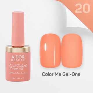 A'DOR HEMA-Free Gel Polish - 20 - Peachy Keen Sunshine - 0.4 oz - Color Me Gel-Ons Collection