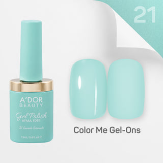 A'DOR HEMA-Free Gel Polish - 21 - Seaside Serenade - 0.4 oz - Color Me Gel-Ons Collection