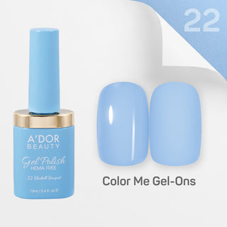 A'DOR HEMA-Free Gel Polish - 22 - Bluebell Bouquet - 0.4 oz - Color Me Gel-Ons Collection