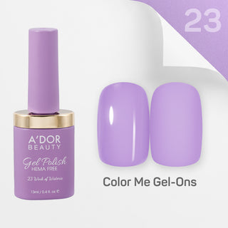 A'DOR HEMA-Free Gel Polish - 23 - Wink of Wisteria - 0.4 oz - Color Me Gel-Ons Collection