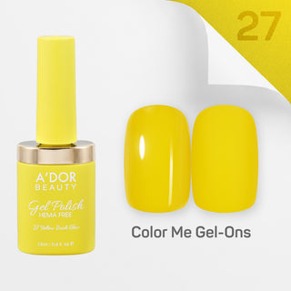 A'DOR HEMA-Free Gel Polish - 27 - Yellow Brick Glow - 0.4 oz - Color Me Gel-Ons Collection