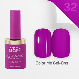 A'DOR HEMA-Free Gel Polish - 32 - Ultra-Violet Vibes - 0.4 oz - Color Me Gel-Ons Collection