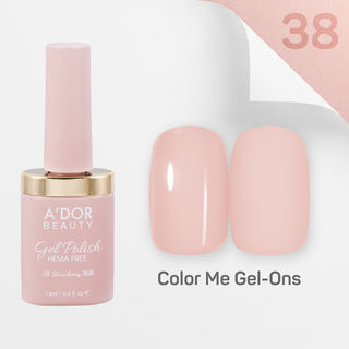 A'DOR HEMA-Free Gel Polish - 38 - Strawberry Milk - 0.4 oz - Color Me Gel-Ons Collection