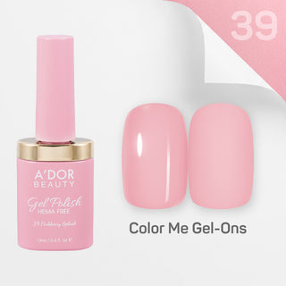 A'DOR HEMA-Free Gel Polish - 39 - Pinkberry Splash - 0.4 oz - Color Me Gel-Ons Collection