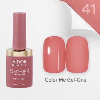 A'DOR HEMA-Free Gel Polish - 41 - Blush of Dawn - 0.4 oz - Color Me Gel-Ons Collection