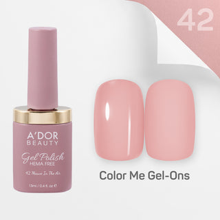 A'DOR HEMA-Free Gel Polish - 42 - Mauve In The Air - 0.4 oz - Color Me Gel-Ons Collection