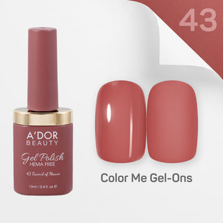 A'DOR HEMA-Free Gel Polish - 43 - Fawn'd of Mauve - 0.4 oz - Color Me Gel-Ons Collection