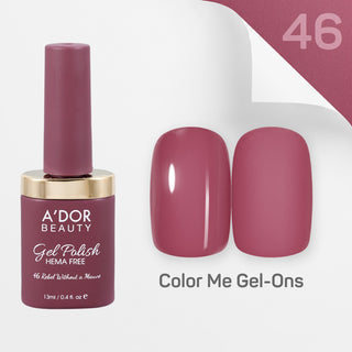 A'DOR HEMA-Free Gel Polish - 46 - Rebel Without a Mauve - 0.4 oz - Color Me Gel-Ons Collection