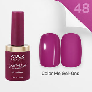 A'DOR HEMA-Free Gel Polish - 48 - Viva Fuchsia - 0.4 oz - Color Me Gel-Ons Collection