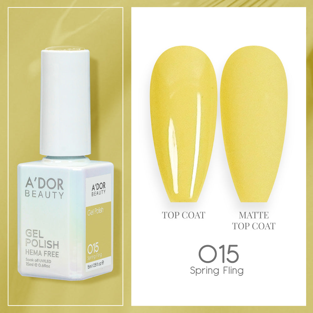 A'DOR HEMA-Free Gel Polish - 015 - Spring Fling - 0.6 oz – ND Nails Supply