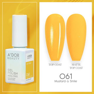 A'DOR HEMA-Free Gel Polish - 061 - Mustard a Smile - 0.6 oz