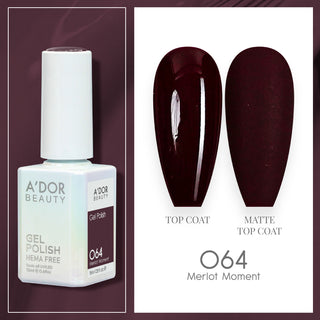 A'DOR HEMA-Free Gel Polish - 064 - Merlot Moment - 0.6 oz