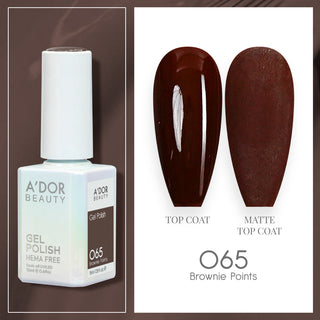 A'DOR HEMA-Free Gel Polish - 065 - Brownie Points - 0.6 oz