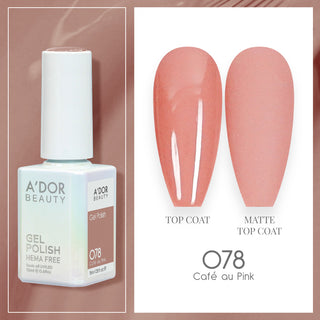 A'DOR HEMA-Free Gel Polish - 078 - Cafe Au Pink - 0.6 oz