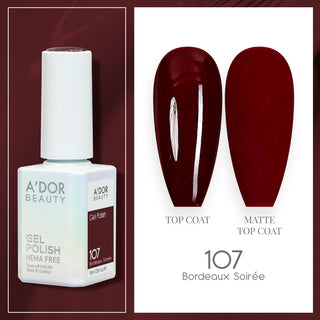 A'DOR HEMA-Free Gel Polish - 107 - Bordeaux Soiree - 0.6 oz