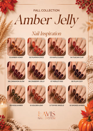 LAVIS AJ - 12 - Gel Polish 0.5 oz - Amber Jelly Collection