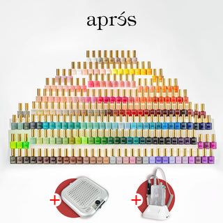 Apres Gel Polish 1 Line 200 Colors - FREE 1 LAVIS Nail Dust Collector Silver + 1 LDS Nail Drill