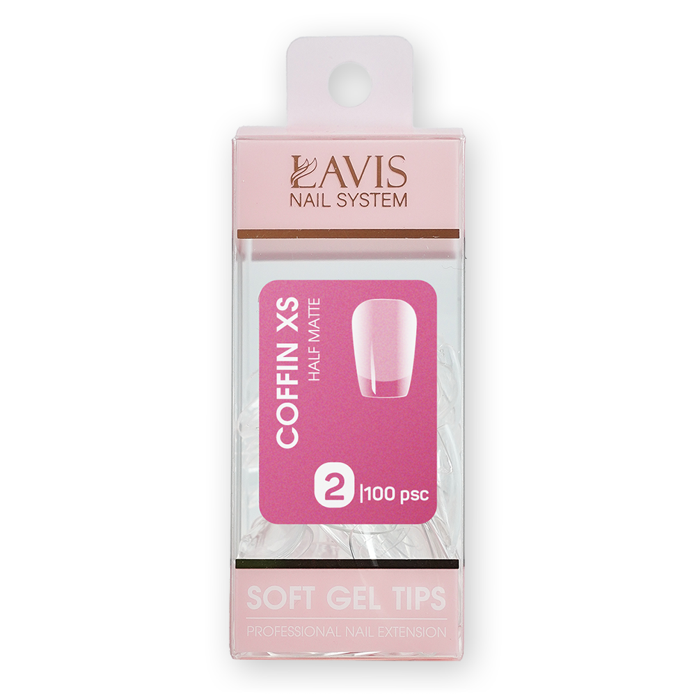 LAVIS Coffin XS - 2 (100 pcs) - Soft Gel Tips