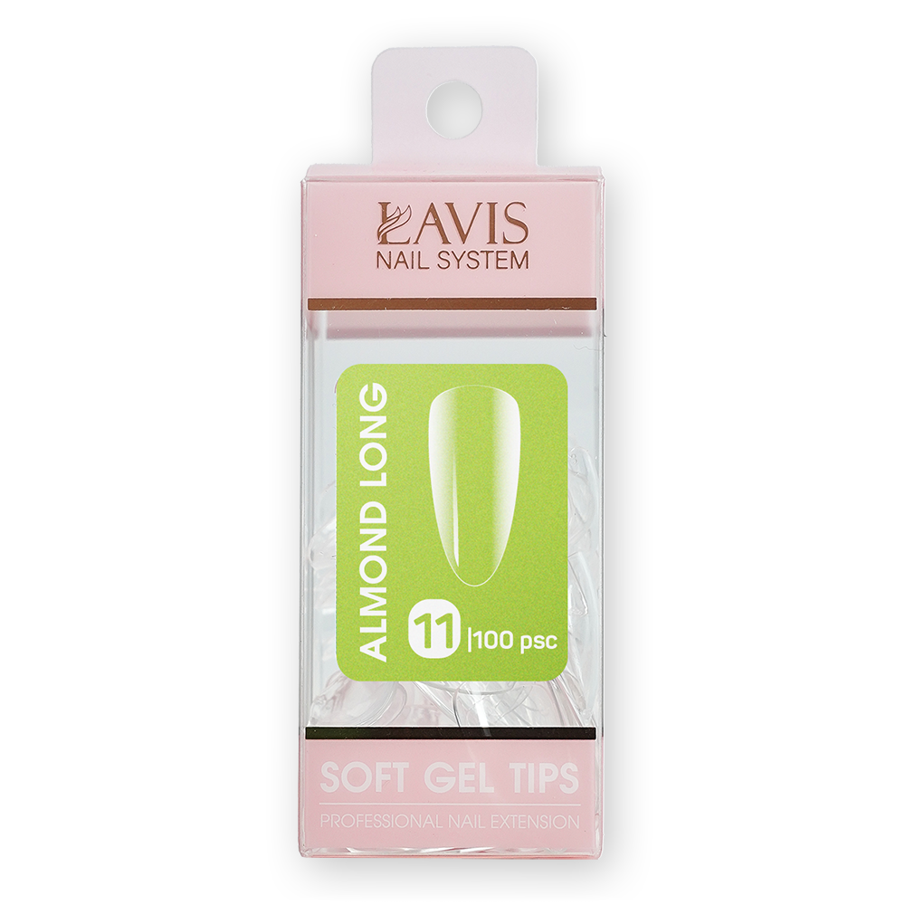 LAVIS Almond Long - 11 (100 pcs) - Soft Gel Tips