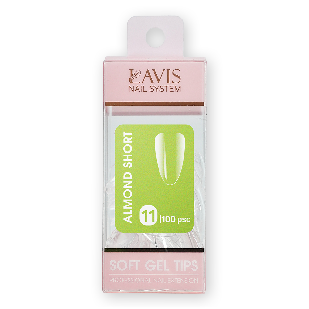 LAVIS Almond Short - 11 (100 pcs) - Soft Gel Tips