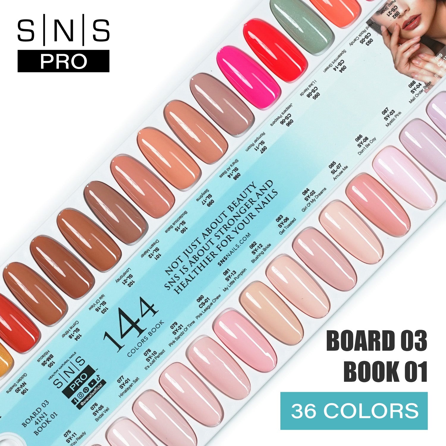 SNS Pro Dipping & Acrylic Powder - Set 36 Colors - Board 3 (073-108)