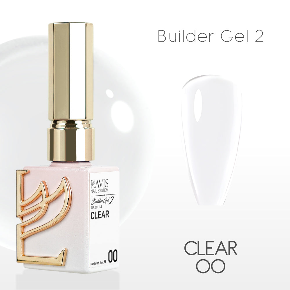 LAVIS Builder Gel 2 - 00 Clear - Gel Polish 15ml