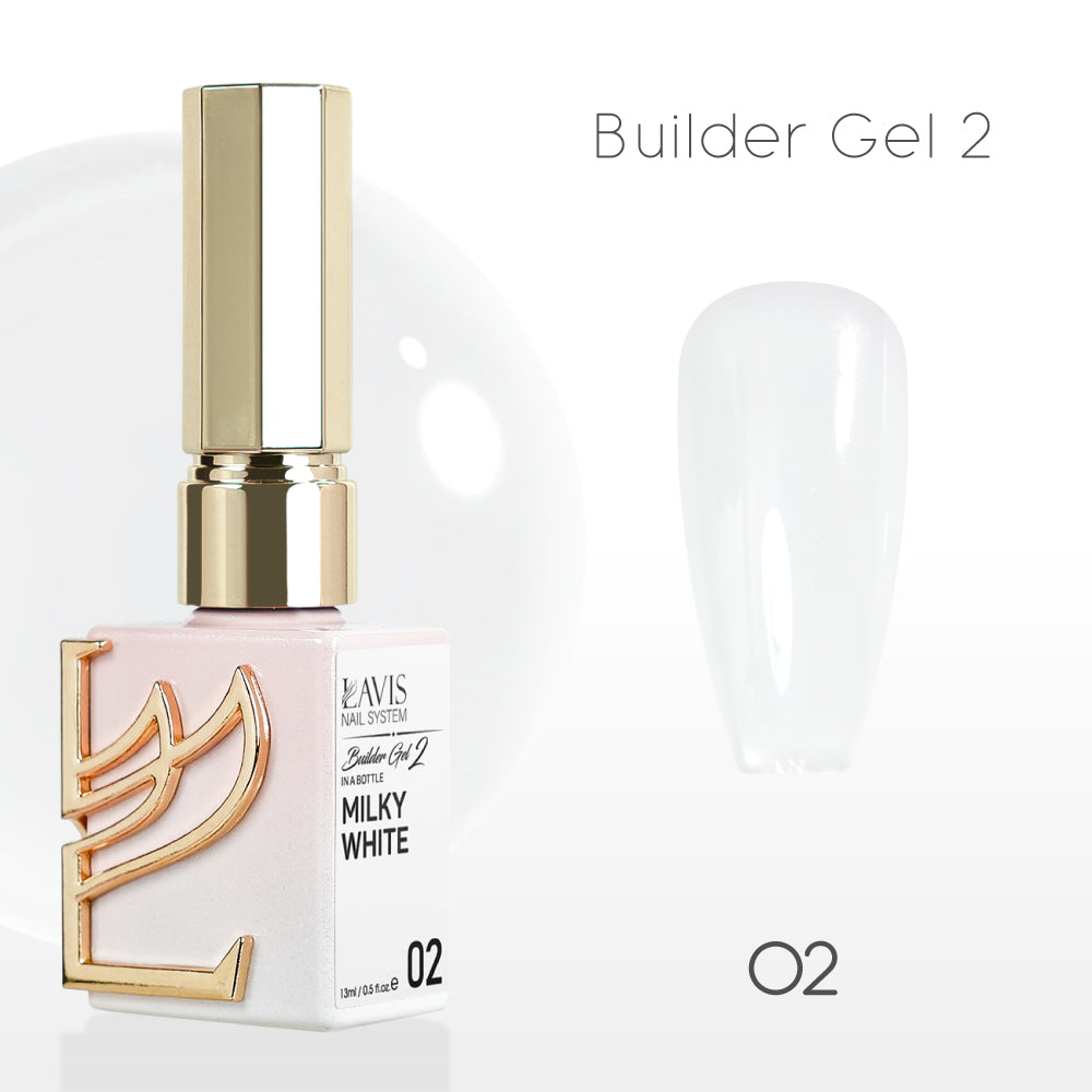 LAVIS Builder Gel 2 - 02 French White - Gel Polish 15ml