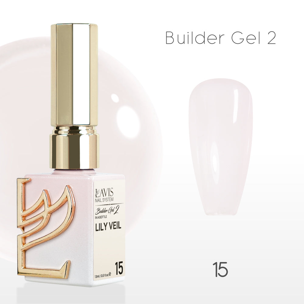 LAVIS Builder Gel 2 - 15 Lily Veil - Gel Polish 15ml