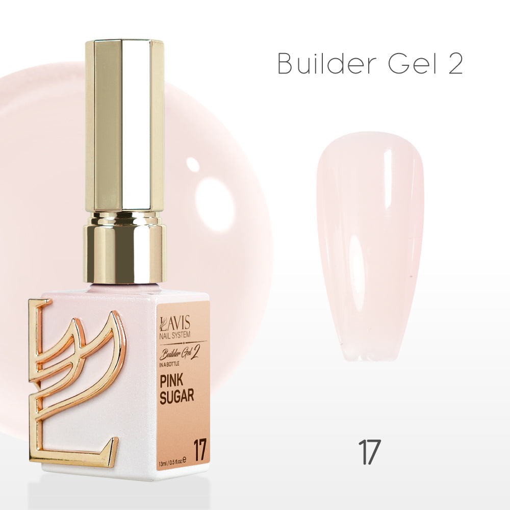 LAVIS Builder Gel 2 - 17 Pink Sugar - Gel Polish 15ml