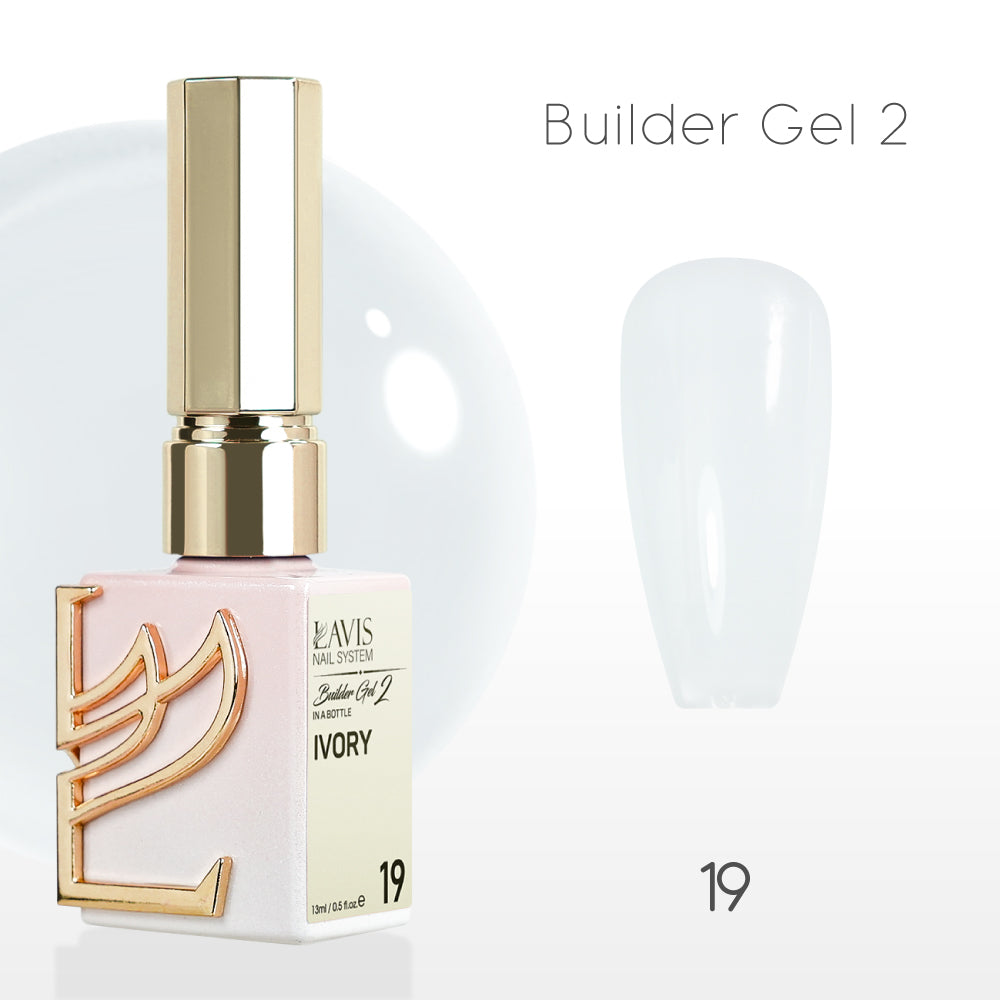 LAVIS Builder Gel 2 - 19 Ivory - Gel Polish 15ml