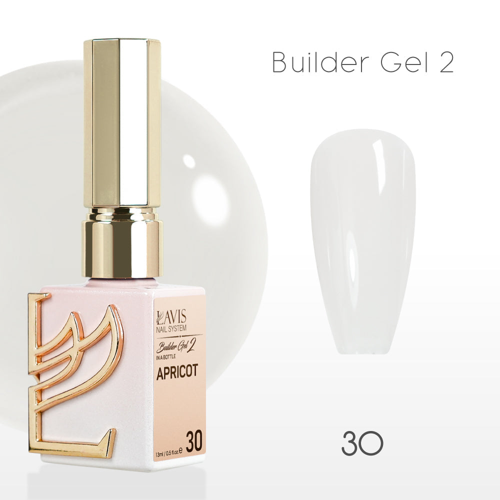 LAVIS Builder Gel 2 - 30 Apricot - Gel Polish 15ml