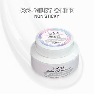 LAVIS 02 Milky White - Non Sticky Builder Gel In The Jar 30ml