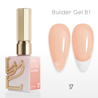 LAVIS Builder Gel In The Bottle - B1-17 Pink Sugar - Gel Polish 0.5oz
