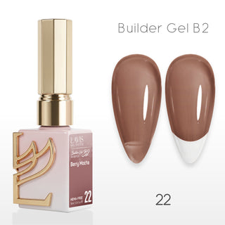 LAVIS Builder Gel In The Bottle - B2-22 Berry Mocha - Gel Polish 0.5oz