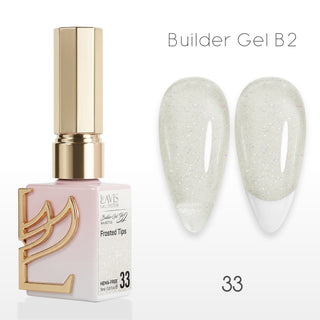 LAVIS Builder Gel In The Bottle - B2-33 Frosted Tips - Gel Polish 0.5oz