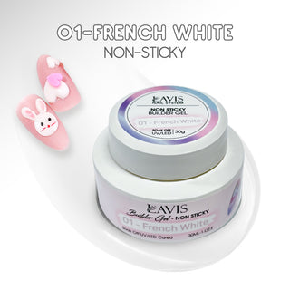 LAVIS Builder Gel Jar Non Sticky - 01 French White 30g